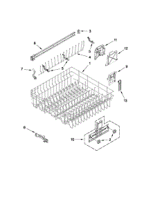 Upper Rack And Track Parts parts for Kenmore Dishwasher 665.13964K010 (66513964K010, 665 13964K010) from AppliancePartsPros.com