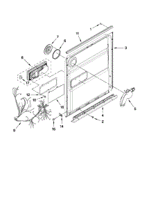 Inner Door Parts parts for Kenmore Dishwasher 665.13964K017 (66513964K017, 665 13964K017) from AppliancePartsPros.com