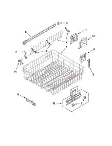 Upper Rack And Track Parts parts for Kenmore Dishwasher 665.13966K010 (66513966K010, 665 13966K010) from AppliancePartsPros.com
