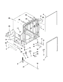 Tub And Frame Parts parts for Kenmore Dishwasher 665.13966K010 (66513966K010, 665 13966K010) from AppliancePartsPros.com
