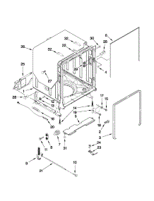 Tub And Frame Parts parts for Kenmore Dishwasher 665.13966K012 (66513966K012, 665 13966K012) from AppliancePartsPros.com