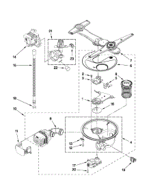 Pump, Washarm And Motor Parts parts for Kenmore Dishwasher 665.13966K012 (66513966K012, 665 13966K012) from AppliancePartsPros.com