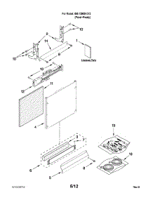 Door And Panel Parts parts for Kenmore Dishwasher 665.13966K013 (66513966K013, 665 13966K013) from AppliancePartsPros.com