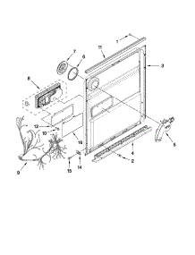 Inner Door Parts parts for Kenmore Dishwasher 665.13966K013 (66513966K013, 665 13966K013) from AppliancePartsPros.com