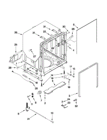 Tub And Frame Parts parts for Kenmore Dishwasher 665.13966K017 (66513966K017, 665 13966K017) from AppliancePartsPros.com