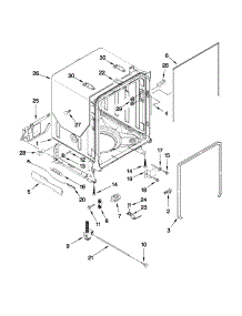 Tub And Frame Parts parts for Kenmore Dishwasher 665.13969K010 (66513969K010, 665 13969K010) from AppliancePartsPros.com