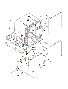 Tub And Frame Parts parts for Kenmore Dishwasher 665.13969K012 (66513969K012, 665 13969K012) from AppliancePartsPros.com