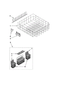 Lower Rack Parts parts for Kenmore Dishwasher 665.13969K014 (66513969K014, 665 13969K014) from AppliancePartsPros.com