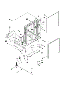 Tub And Frame Parts parts for Kenmore Dishwasher 665.13969K014 (66513969K014, 665 13969K014) from AppliancePartsPros.com
