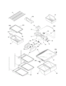 Shelves parts for Kenmore Refrigerator 253.79253701 (25379253701, 253 79253701) from AppliancePartsPros.com