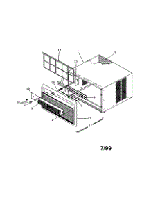 Cabinet Front And Wrapper parts for Kenmore Air Conditioner 253.79258990 (25379258990, 253 79258990) from AppliancePartsPros.com