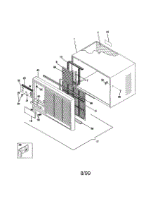 Cabinet Front And Wrapper parts for Kenmore Air Conditioner 253.79299990 (25379299990, 253 79299990) from AppliancePartsPros.com