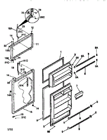 Doors parts for Kenmore Refrigerator 253.79800890 (25379800890, 253 79800890) from AppliancePartsPros.com