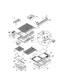 Shelves parts for Kenmore Refrigerator 253.79801990 (25379801990, 253 79801990) from AppliancePartsPros.com
