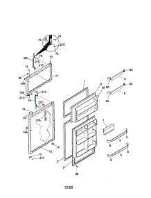 Door parts for Kenmore Refrigerator 253.79801990 (25379801990, 253 79801990) from AppliancePartsPros.com