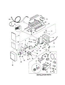 Ice Maker parts for Kenmore Refrigerator 253.79801990 (25379801990, 253 79801990) from AppliancePartsPros.com