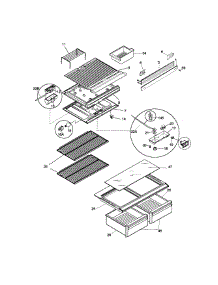 Shelves parts for Kenmore Refrigerator 253.79802892 (25379802892, 253 79802892) from AppliancePartsPros.com