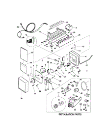 Icemaker parts for Kenmore Refrigerator 253.79802892 (25379802892, 253 79802892) from AppliancePartsPros.com