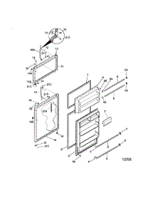 Door parts for Kenmore Refrigerator 253.79802892 (25379802892, 253 79802892) from AppliancePartsPros.com