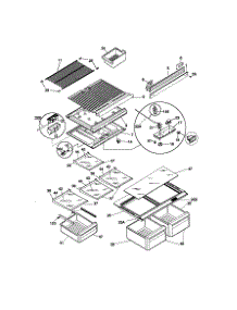 Shelves parts for Kenmore Refrigerator 253.79837990 (25379837990, 253 79837990) from AppliancePartsPros.com