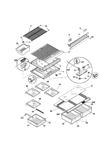 Shelves parts for Kenmore Refrigerator 253.79842890 (25379842890, 253 79842890) from AppliancePartsPros.com