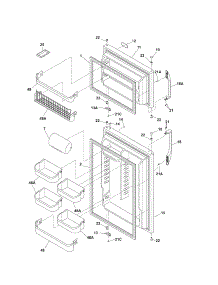 Door parts for Kenmore Refrigerator 253.79953701 (25379953701, 253 79953701) from AppliancePartsPros.com