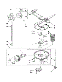 Pump, Washarm And Motor Parts parts for Kenmore Dishwasher 665.13969K014 (66513969K014, 665 13969K014) from AppliancePartsPros.com