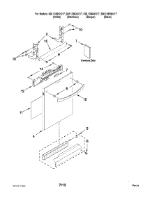 Door And Panel Parts parts for Kenmore Dishwasher 665.13969K017 (66513969K017, 665 13969K017) from AppliancePartsPros.com
