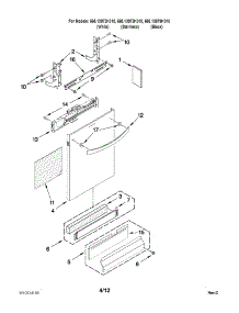 Door And Panel Parts parts for Kenmore Dishwasher 665.13972K010 (66513972K010, 665 13972K010) from AppliancePartsPros.com