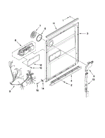 Inner Door Parts parts for Kenmore Dishwasher 665.13972K012 (66513972K012, 665 13972K012) from AppliancePartsPros.com