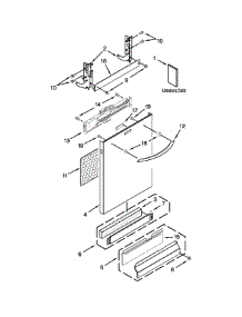 Door Panel Parts parts for Kenmore Dishwasher 665.13972K013 (66513972K013, 665 13972K013) from AppliancePartsPros.com