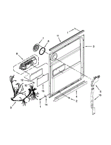 Inner Door Parts parts for Kenmore Dishwasher 665.13972K015 (66513972K015, 665 13972K015) from AppliancePartsPros.com