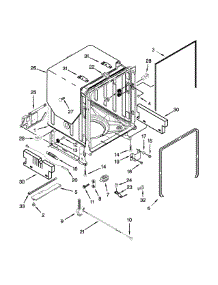 Tub And Frame Parts parts for Kenmore Dishwasher 665.13972K017 (66513972K017, 665 13972K017) from AppliancePartsPros.com