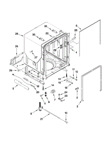 Tub And Frame Parts parts for Kenmore Dishwasher 665.13973K010 (66513973K010, 665 13973K010) from AppliancePartsPros.com