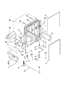 Tub And Frame Parts parts for Kenmore Dishwasher 665.13973K012 (66513973K012, 665 13973K012) from AppliancePartsPros.com