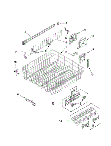 Upper Rack And Track Parts parts for Kenmore Dishwasher 665.13973K012 (66513973K012, 665 13973K012) from AppliancePartsPros.com