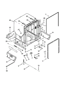 Tub And Frame Parts parts for Kenmore Dishwasher 665.13973K013 (66513973K013, 665 13973K013) from AppliancePartsPros.com