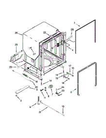 Tub And Frame Parts parts for Kenmore Dishwasher 665.13973K014 (66513973K014, 665 13973K014) from AppliancePartsPros.com