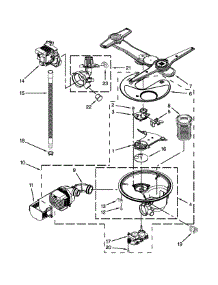 Pump, Washarm And Motor Parts parts for Kenmore Dishwasher 665.13973K017 (66513973K017, 665 13973K017) from AppliancePartsPros.com