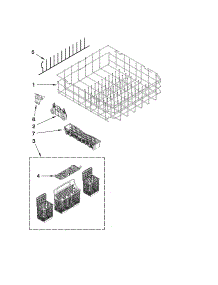 Lower Rack Parts parts for Kenmore Dishwasher 665.13979K010 (66513979K010, 665 13979K010) from AppliancePartsPros.com