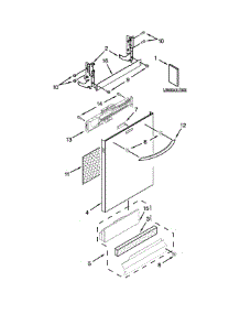 Door Panel Parts parts for Kenmore Dishwasher 665.13979K014 (66513979K014, 665 13979K014) from AppliancePartsPros.com