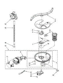 Pump, Washarm And Motor Parts parts for Kenmore Dishwasher 665.13982K800 (66513982K800, 665 13982K800) from AppliancePartsPros.com
