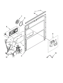 Door And Latch Parts parts for Kenmore Dishwasher 665.13983K800 (66513983K800, 665 13983K800) from AppliancePartsPros.com