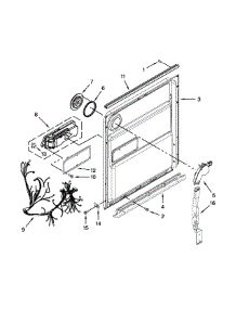 Inner Door Parts parts for Kenmore Dishwasher 665.14043K010 (66514043K010, 665 14043K010) from AppliancePartsPros.com