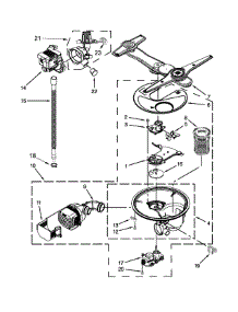 Pump, Washarm And Motor Parts parts for Kenmore Dishwasher 665.14043K010 (66514043K010, 665 14043K010) from AppliancePartsPros.com