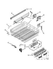 Upper Rack And Track Parts parts for Kenmore Dishwasher 665.14043K010 (66514043K010, 665 14043K010) from AppliancePartsPros.com