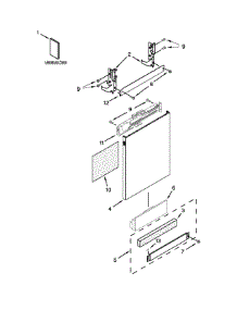 Door And Panel Parts parts for Kenmore Dishwasher 665.14043K015 (66514043K015, 665 14043K015) from AppliancePartsPros.com