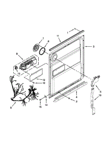 Inner Door Parts parts for Kenmore Dishwasher 665.14043K015 (66514043K015, 665 14043K015) from AppliancePartsPros.com