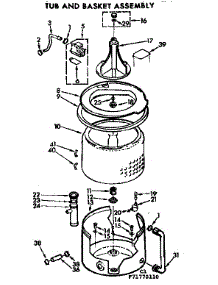 Tub And Basket Assembly parts for Kenmore Washer 110.71770210 (11071770210, 110 71770210) from AppliancePartsPros.com