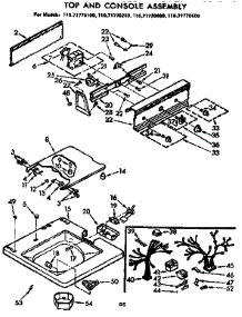 Top And Console Assembly parts for Kenmore Washer 110.71770600 (11071770600, 110 71770600) from AppliancePartsPros.com